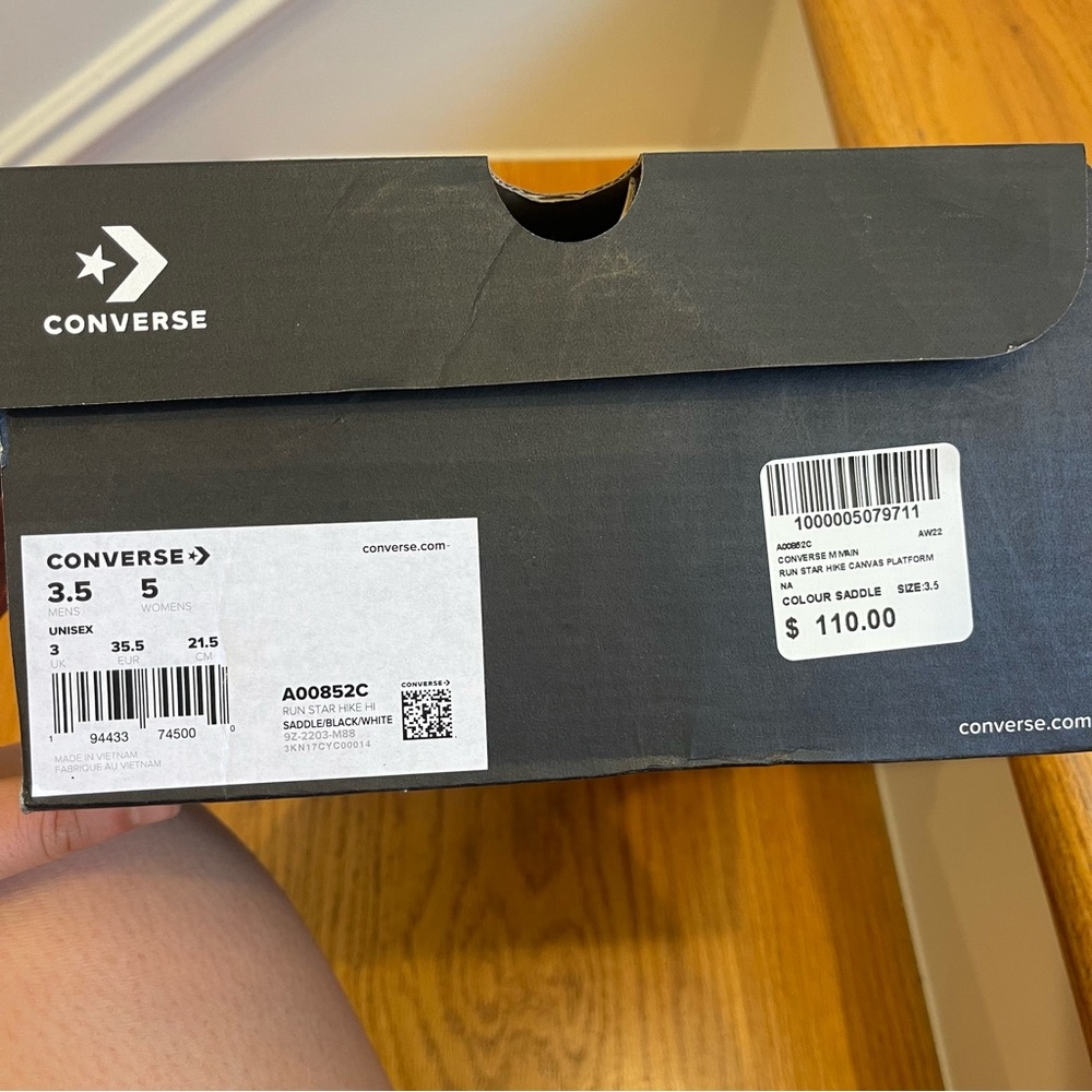 NWT Converse Run Star Hike Platform in saddle high top Chuck Taylor - Picture 2 of 11